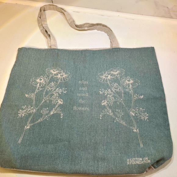 Cotton On Handbags - FREE w/ purchase MUST add it to bundle Cotton On Canvas Tote Blue bag
